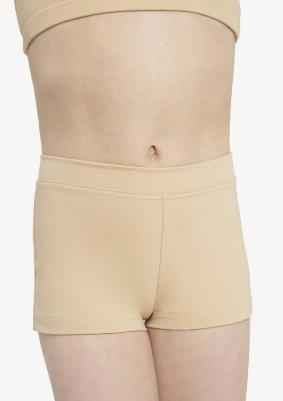 Capezio Girl's XS Nude Team Basics Boy Cut Low Rise Dance Shorts O11-9